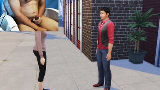Joven rubia la pasa muy bien en gimnasio con una compañera