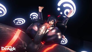 Yelan gets her Pussy fucked hard in Full Nelson Position by a Big Mitachurl Animation Genshin Impact