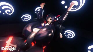 Yelan gets her Pussy fucked hard in Full Nelson Position by a Big Mitachurl Animation Genshin Impact