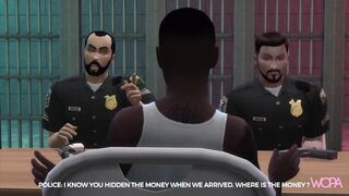 Two cops having sex with inmate's girlfriend in front of him - Fucked Front Husband [subtitled]