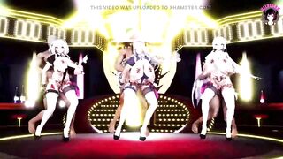 Huge Tits 3 Girls Fucked + Sexy Dance (3D HENTAI)