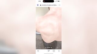 Controlling the speed of a deep throat blowjob from a big tit coed