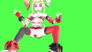 Huge tits Harley Gwen Quinn Tennyson massive anal gape