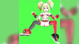 Huge tits Harley Gwen Quinn Tennyson massive anal gape