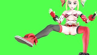 Huge tits Harley Gwen Quinn Tennyson massive anal gape