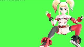 Huge tits Harley Gwen Quinn Tennyson massive anal gape