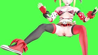 Huge tits Harley Gwen Quinn Tennyson massive anal gape