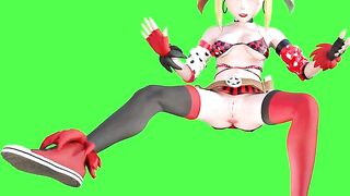 Huge tits Harley Gwen Quinn Tennyson massive anal gape