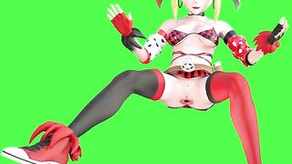 Huge tits Harley Gwen Quinn Tennyson massive anal gape