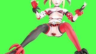 Huge tits Harley Gwen Quinn Tennyson massive anal gape