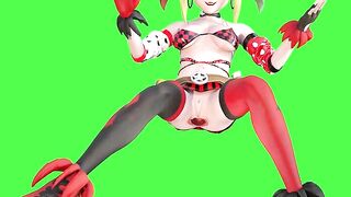 Huge tits Harley Gwen Quinn Tennyson massive anal gape