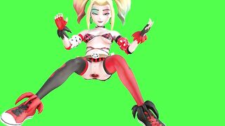 Huge tits Harley Gwen Quinn Tennyson massive anal gape