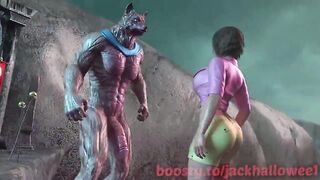 Scary monster fucks a hot girl