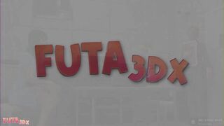 Futa3dX - Green Haired Futa Babe GROWS A MONSTER COCK And Fucks The Investigator