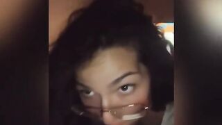 Gorgeous Latina DeepThroats Big White Cock Watching Futurama