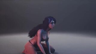 Woman Fucks n Rides a Thick Vegetable - 3D Animation