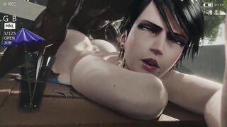 Bayonetta Bends Over