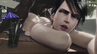 Bayonetta Bends Over