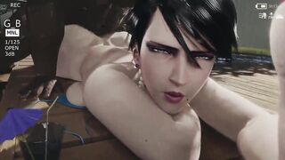 Bayonetta Bends Over