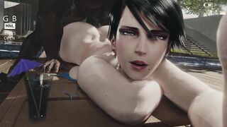 Bayonetta Bends Over