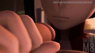 Shouto Todoroki getting a Blowjob from Momo Yaoyorozu