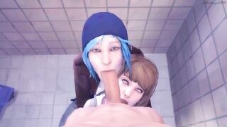 Chloe Price And Max Caulfield Suck Some Cock