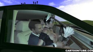 Busty 3D Maid Gets Fingered and Fucked