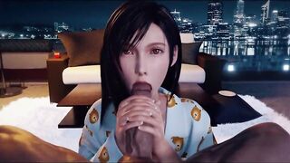Tifa Lockhart Blowjob & Facial
