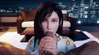 Tifa Lockhart Blowjob & Facial