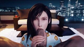 Tifa Lockhart Blowjob & Facial