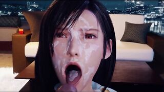 Tifa Lockhart Blowjob & Facial