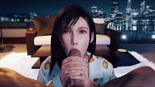 Tifa Lockhart Blowjob & Facial