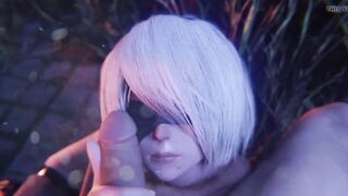 Nier 2B Lipjob and Facial
