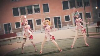 MMD Miku Luka Rin Nurses