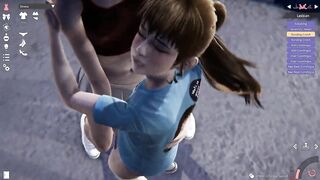 Honey select – two friends before volleyball lesson – lesbian