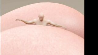 Giantess: trapped in her big ole stinky butt (butt play)