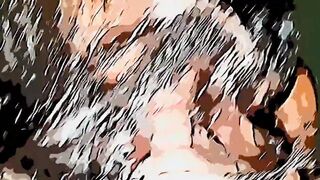 Cartoon wife giving a blowjob