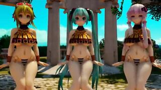 MMD  Ghost dance, Miku, Gumi y Yukari