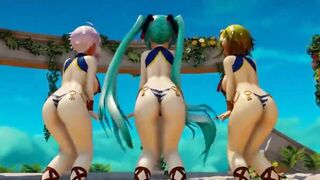 MMD  Ghost dance, Miku, Gumi y Yukari