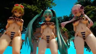 MMD  Ghost dance, Miku, Gumi y Yukari
