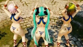 MMD  Ghost dance, Miku, Gumi y Yukari