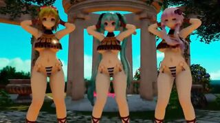 MMD  Ghost dance, Miku, Gumi y Yukari