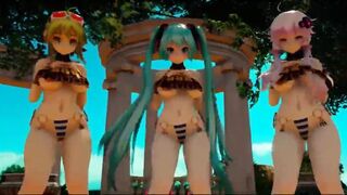 MMD  Ghost dance, Miku, Gumi y Yukari