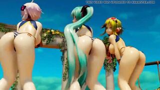 MMD  Ghost dance, Miku, Gumi y Yukari