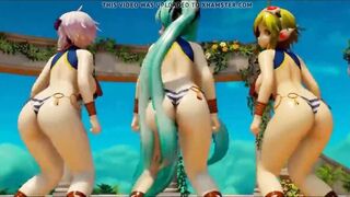 MMD  Ghost dance, Miku, Gumi y Yukari
