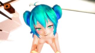 MMD Blue Hair Cutie Sweet Tits & Ass Yummy Pussy POV GV00188