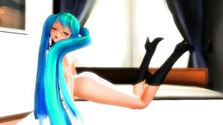 MMD Blue Hair Cutie Sweet Tits & Ass Yummy Pussy POV GV00188