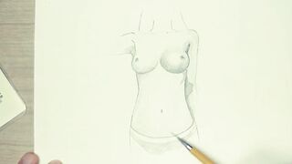 Stepsister's Breast And Body Drawing