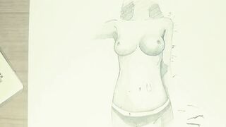 Stepsister's Breast And Body Drawing
