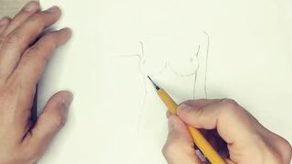 Stepsister's Breast And Body Drawing